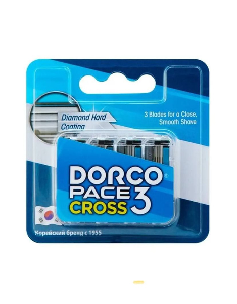 Dorco Сменные кассеты Dorco для Pace 3 Cross, 4 шт - купить с доставкой ...