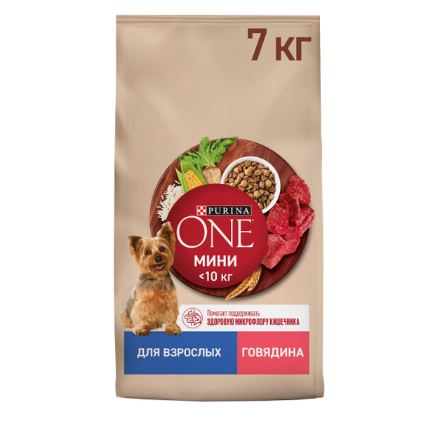 Сухой корм Purina ONE для взрослых собак мелких и карликовых пород, с ...