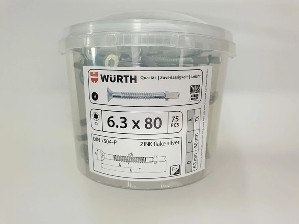 Саморез 6.3 x 80 мм 75 шт. - купить по выгодной цене в интернет ...