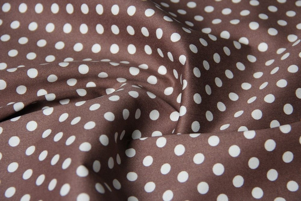 Ткань для шитья / БАСА / Перкаль премиум горох на кофейном фоне 3 м х 1 ...