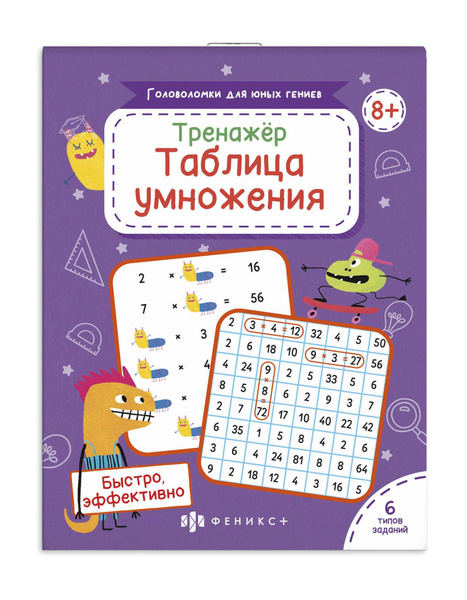 4 шт Книга-Тренажер "Таблица Умножения" (Фени 85176 - купить с ...
