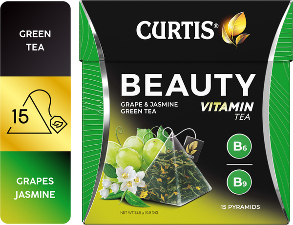 Чай в пирамидках зеленый Curtis Beauty, 15 шт - купить с доставкой по ...