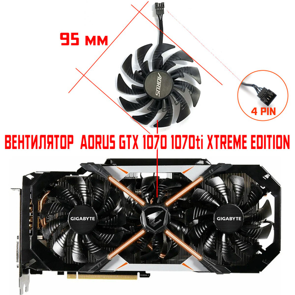 Вентилятор центральный для видеокарт Gigabyte Aorus GTX 1070 1070ti ...