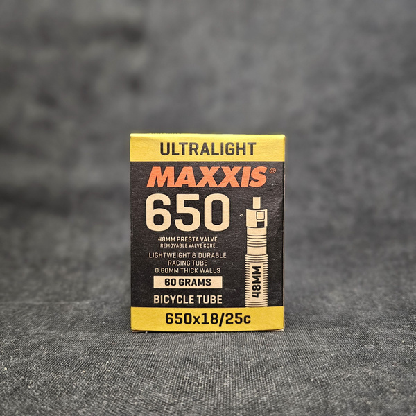 Камера велосипедная Maxxis Ultralight, 650x18/25c, 48 мм, тип ниппеля ...