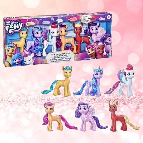 My Little Pony Мой Литл Пони 6 шт Санни, Иззи, Пиппа, Зиппа, Шериф Хитч ...