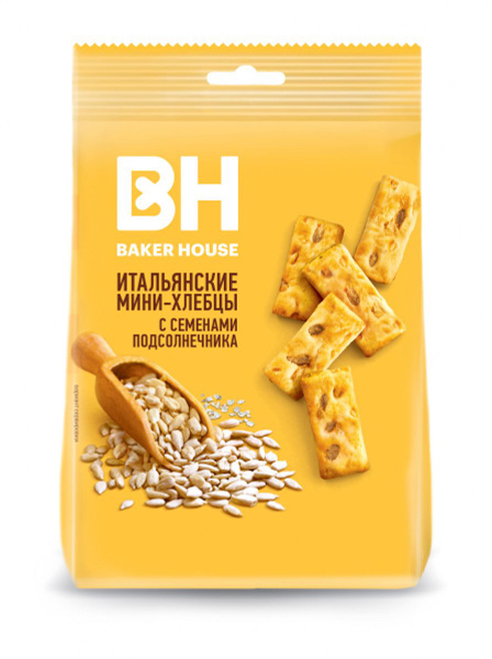 Baker House Хлебцы Итальянские с семечками, солью 110 гр. - купить с ...