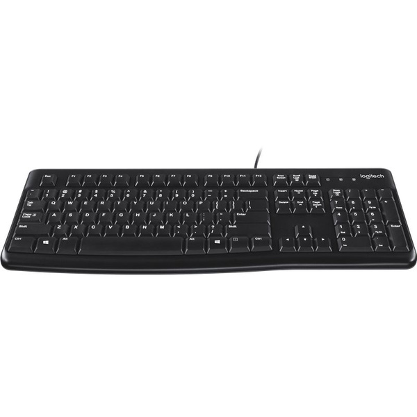 Клавиатура проводная Logitech K120, мембранная, USB, черный (920-002522 ...