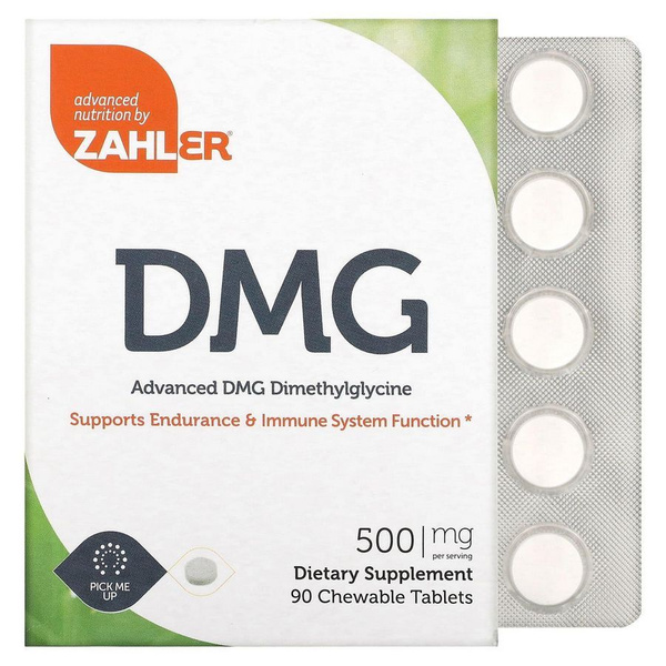 Пищевая добавка Zahler, Advanced DMG, Dimethylglycine, 500 mg, 90 ...