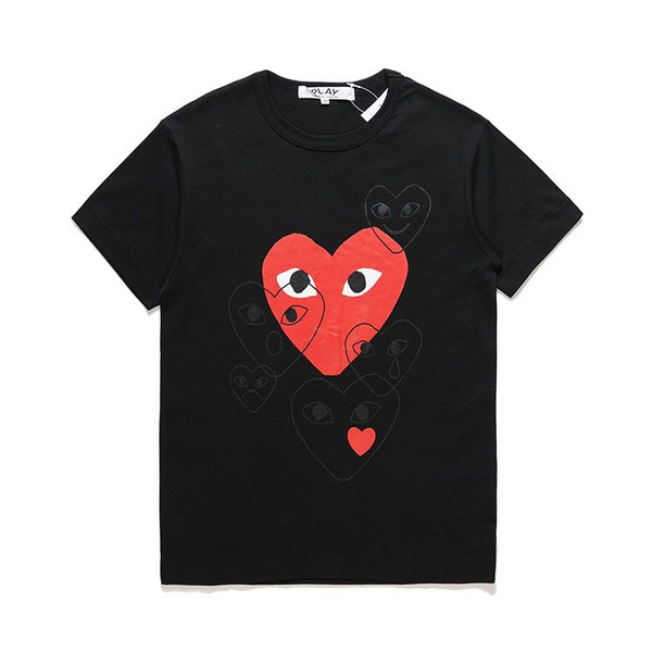 Футболка Comme des Garcons, размер универсальный, цвет черный, cotton ...