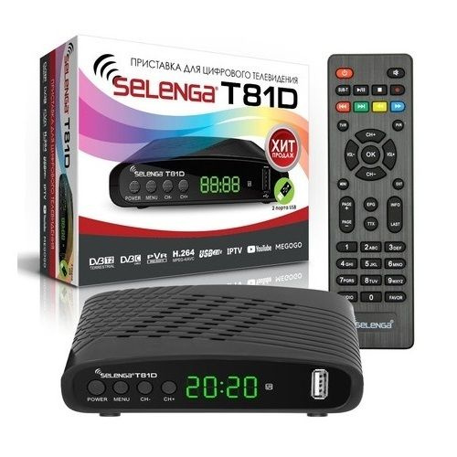 ТВ-ресивер Selenga T81D (DVB-T2+DVB-C, IPTV), черный купить по выгодной ...