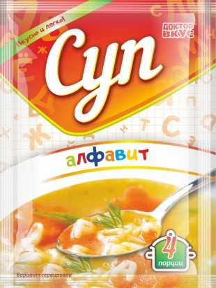 Суп быстрого приготовления Алфавит 55г*5шт - купить с доставкой по ...
