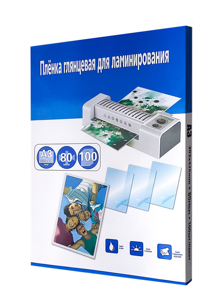 Пленка для ламинирования JetPrint А3 (303x426)мм, 80 мкм, 100 шт ...