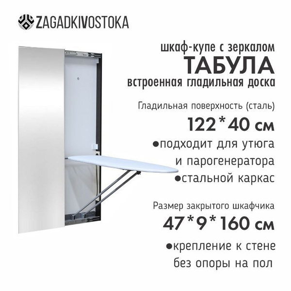 Шкаф-купе настенный с гладильной доской Табула левый венге купить на ...