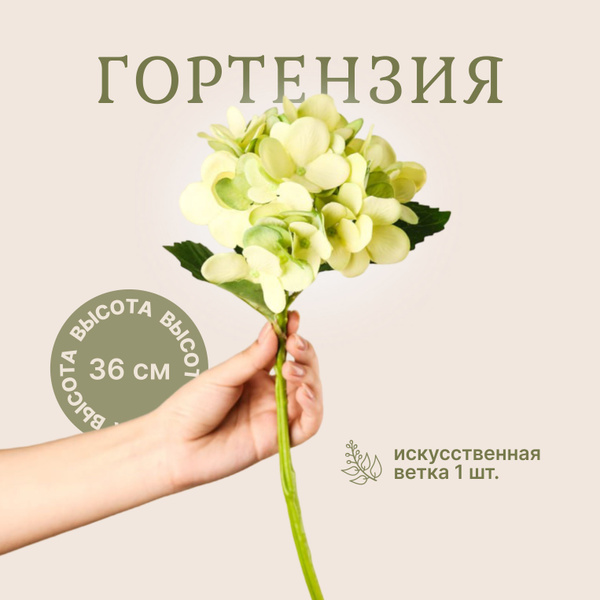 Купить Гортензия зеленая Кэнди Белла / искусственные цветы для декора ...
