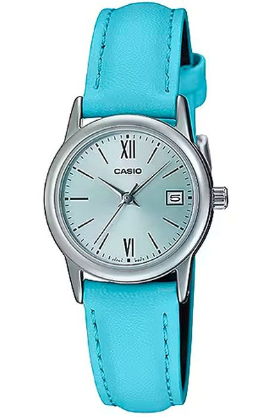 Женские кварцевые наручные часы Casio LTP-V002L-2B3 с кожаным ремешком ...