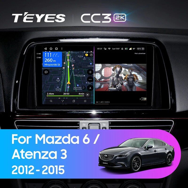 Магнитола Teyes CC3 2K 6-128 Mazda 6 3 GL GJ 2012-2017 9.5" (A)Штатное ...