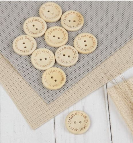 Набор нашивок из дерева Hand made with love, 2,5 2,5 см, 10 шт - купить ...