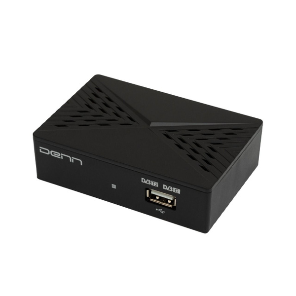 ТВ-тюнер Denn DVB-T2 DDT125, черный купить по выгодной цене в интернет ...