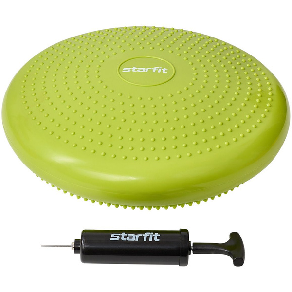 Диск балансировочный Starfit BP-104, с насосом, массажный, лаймовый ...