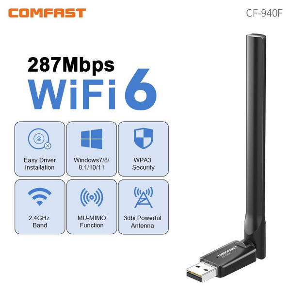 Вопросы и ответы о COMFAST Wi-Fi-адаптер USB вай фай адаптер wi-fi 6 ...