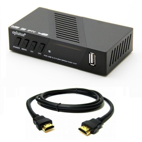ТВ-ресивер Eplutus DVB-123T, черный, серый металлик купить по выгодной ...