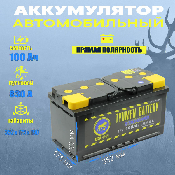 Аккумулятор автомобильный TYUMEN TyumSt_L5_100R купить по выгодной цене ...
