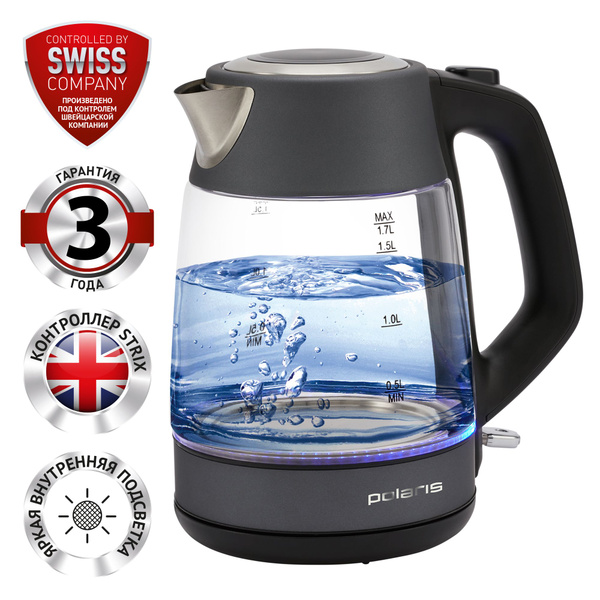 Купить электрический чайник Polaris PWK 1760CGL, Пластик/стекло по ...
