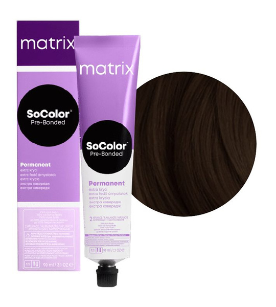Краска для волос Matrix SoColor Pre-Bonded 504NJ шатен натуральный ...