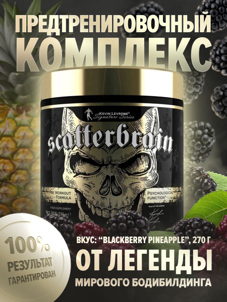Предтренировочный комплекс LEVRONE Scatterbrain 270г ежевика-ананас ...