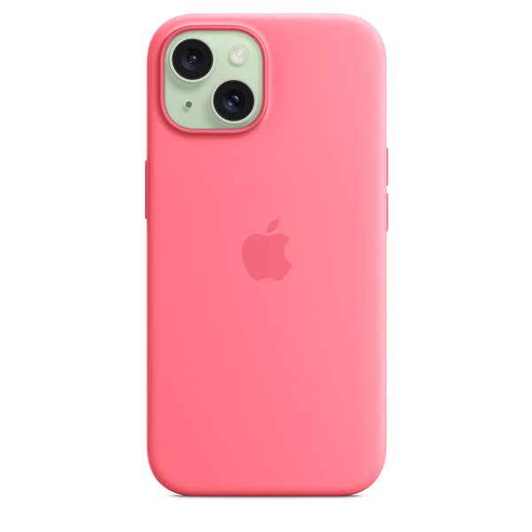 Чехол силиконовый МagSafe для iPhone 15 Plus Pink с анимацией NFC ...