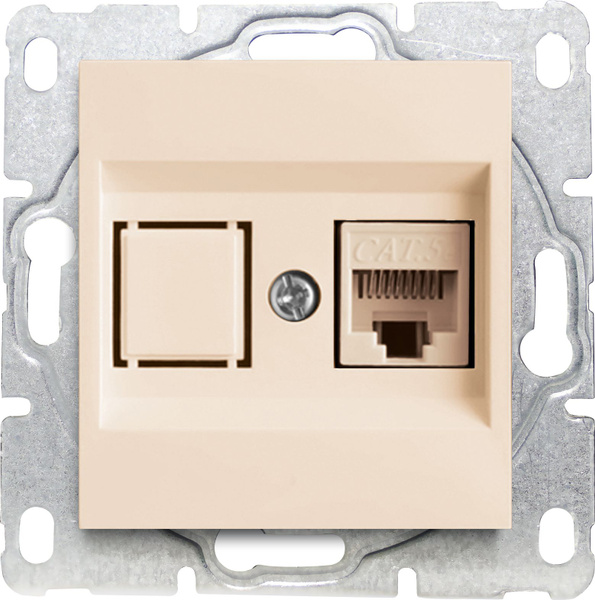 Вопросы и ответы о Розетка Vesta-Electric Cream для сетевого кабеля LAN ...