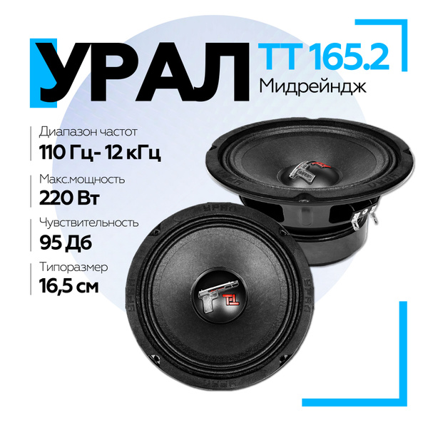 Динамики автомобильные 16,5 см УРАЛ (URAL) TT 165.2, колонки ...