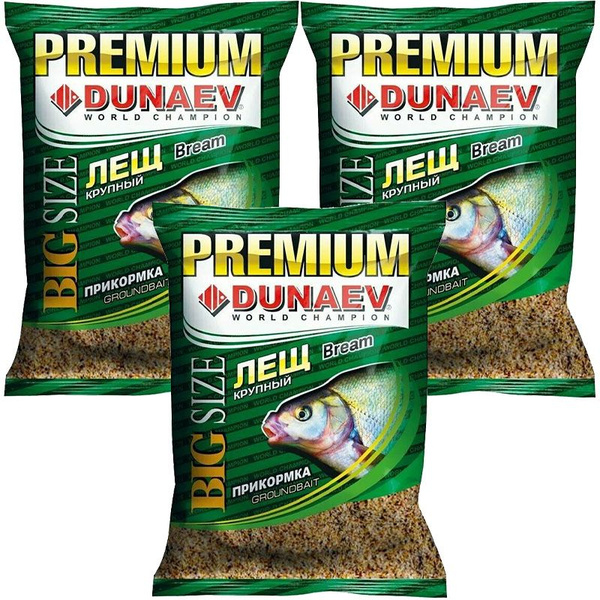 Прикормка натуральная Dunaev PREMIUM Лещ Крупная фракция 3 кг / Товары ...