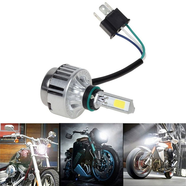 Универсальная Новая Лампа Фары Мотоцикла H4 мощностью 32 Вт COB LED HID ...
