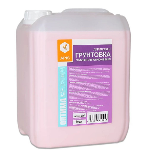 Грунтовка водно-дисперсионная, акриловая, Apis, Оптима, глубокого ...