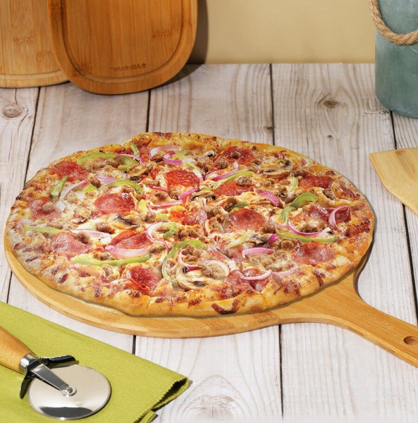 Набор для пиццы Pizzaiolo 2 предмета - Доска для подачи 35 см / Нож для ...