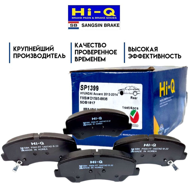 Колодки тормозные Sangsin Brake SP1399 Передние - купить по низким ...