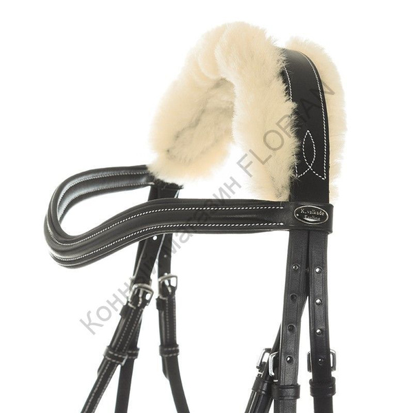 Уздечка Kavalkade Ivy Lambskin, комбинированный капсюль, Full, черная ...