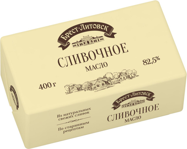 Масло сладко-сливочное Брест-Литовск 82%, 400г купить на OZON по низкой ...