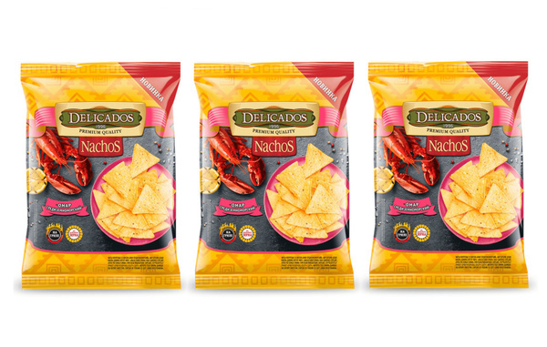 Чипсы кукурузные Delicados Nachos Омар Средиземноморский, 3 шт по 100 г ...