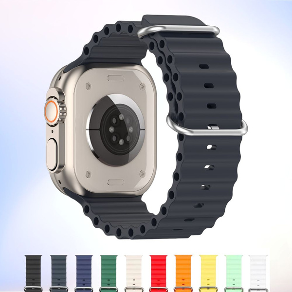 Силиконовый ремешок для смарт часов Apple Watch 42, 44, 45мм, 49mm ...