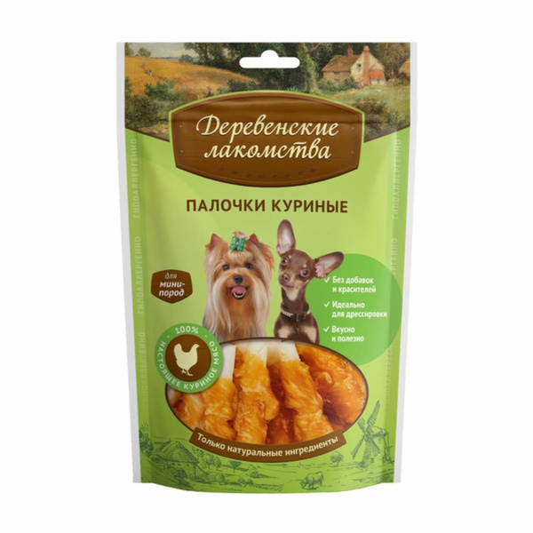 Деревенские лакомства Куриные палочки для малых пород - купить с ...