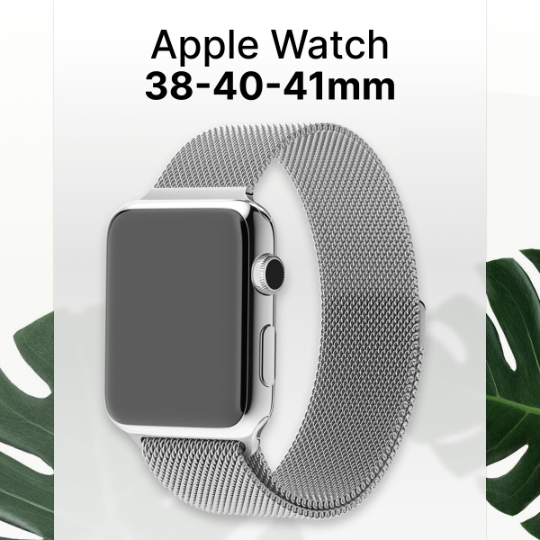 Ремешок для смарт часов Apple Watch series 1-9 и SE 38-41 Миланская ...
