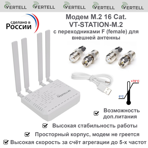 Вопросы и ответы о Модем M.2 Vertell VT-STATION-M.2 в корпусе с ...