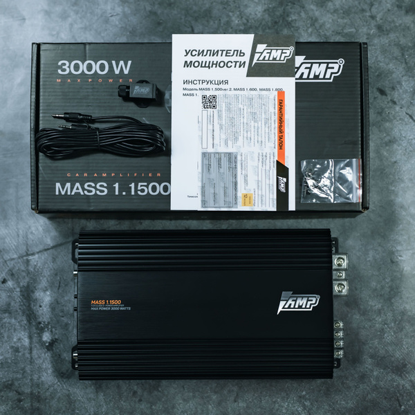 AMP Усилитель автомобильный, каналы: 1, 1500 Вт - купить с доставкой по ...