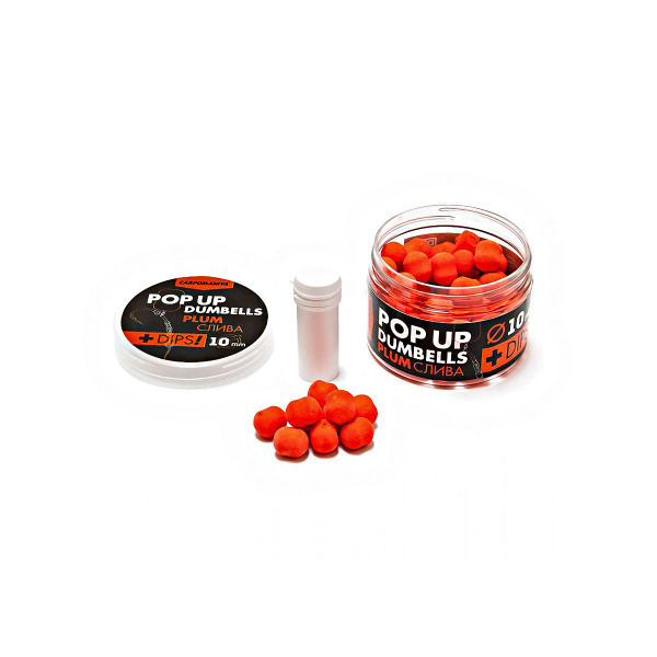 Бойлы плавающие Карпомания Pop-Up Dumbells+Dips 10мм 60гр в банке ...