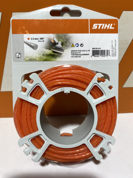 Леска для триммера Леска STIHL 2,4 мм/14.6м (витая) бесшумная ...