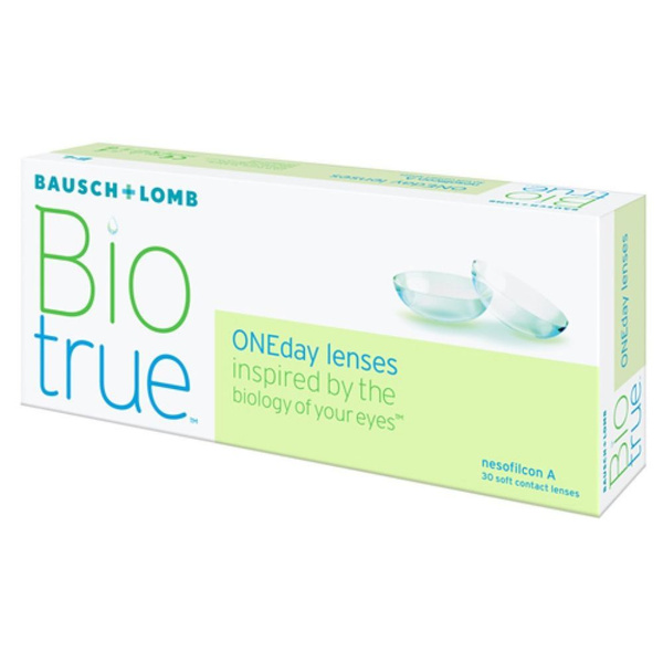 Линзы контактные однодневные Био Тру уан дэй/Bio true one day №30 /-1 ...