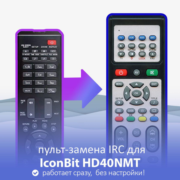 Пульт ДУ IRC пульт-замена для IconBit HD40NMT - купить по выгодной цене ...