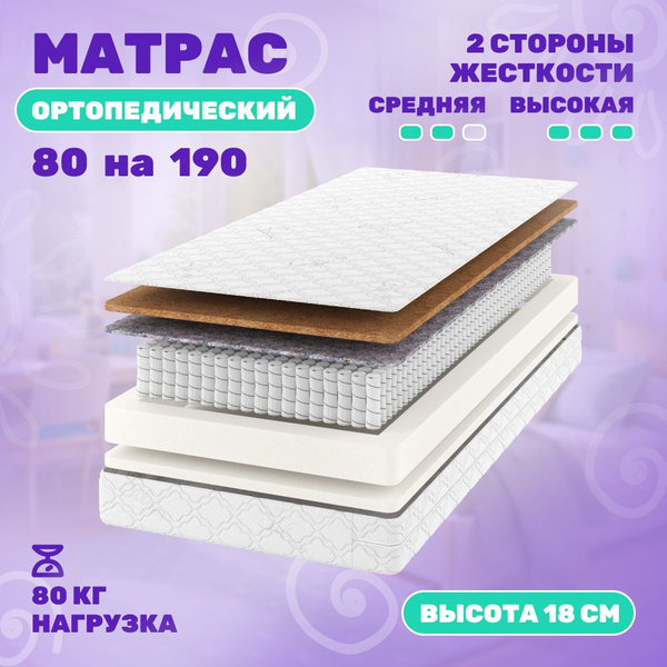 Матрас Капризун Микс Хард плюс_190, Независимые пружины, 80 - купить по ...